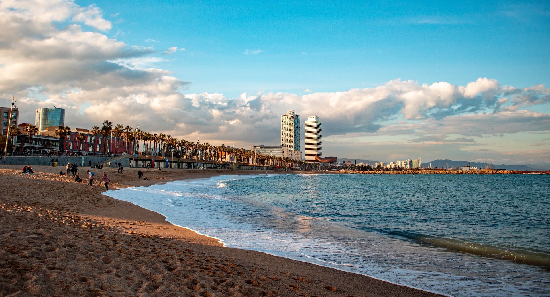 A beach in Barcelona
