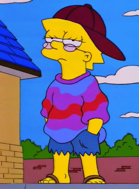 lisa simpson in 90s clothing