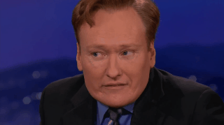 Conan O'Brian thinking