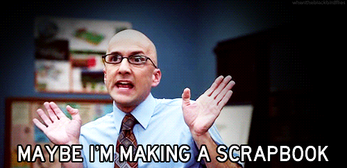 dean from community making a scrapbook gif