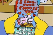 simpsons valentine card