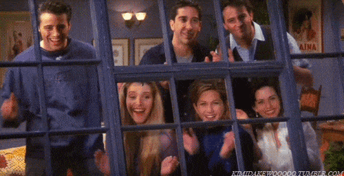 Friends TV show 'four claps' GIF