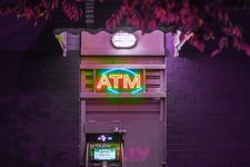An artsy looking ATM