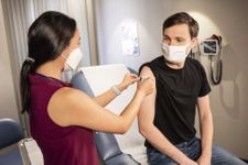 Young person receiving a vaccine