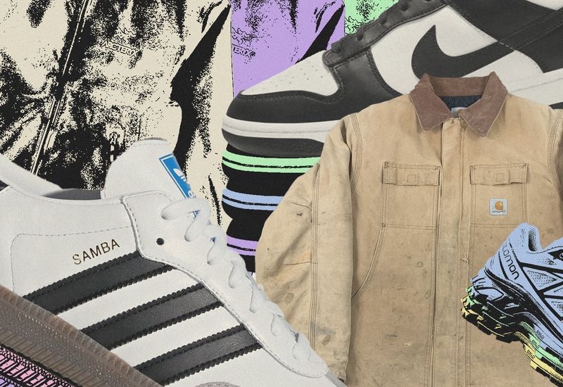 Collage of Adidas, Carhartt, Arcteryx and Nike products