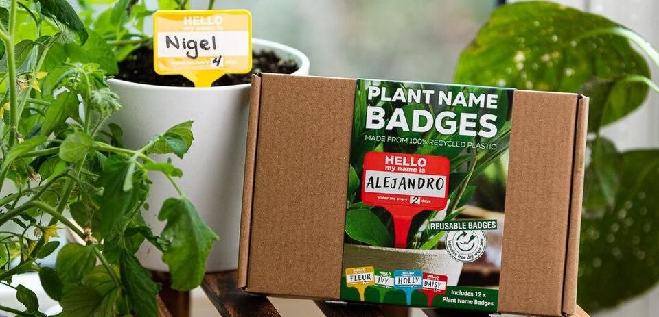 plant name badges gift