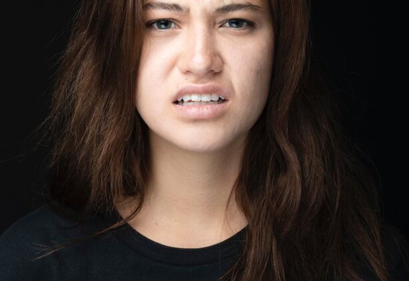 Woman looking disgusted