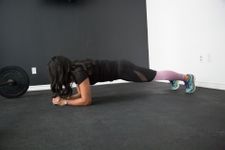 A woman planking