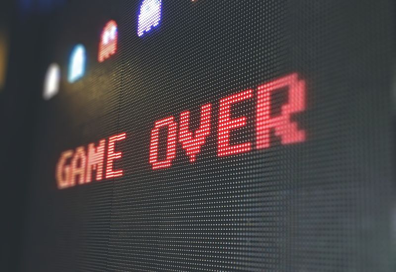 A game over screen