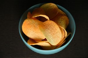 Pringles in a bowl.